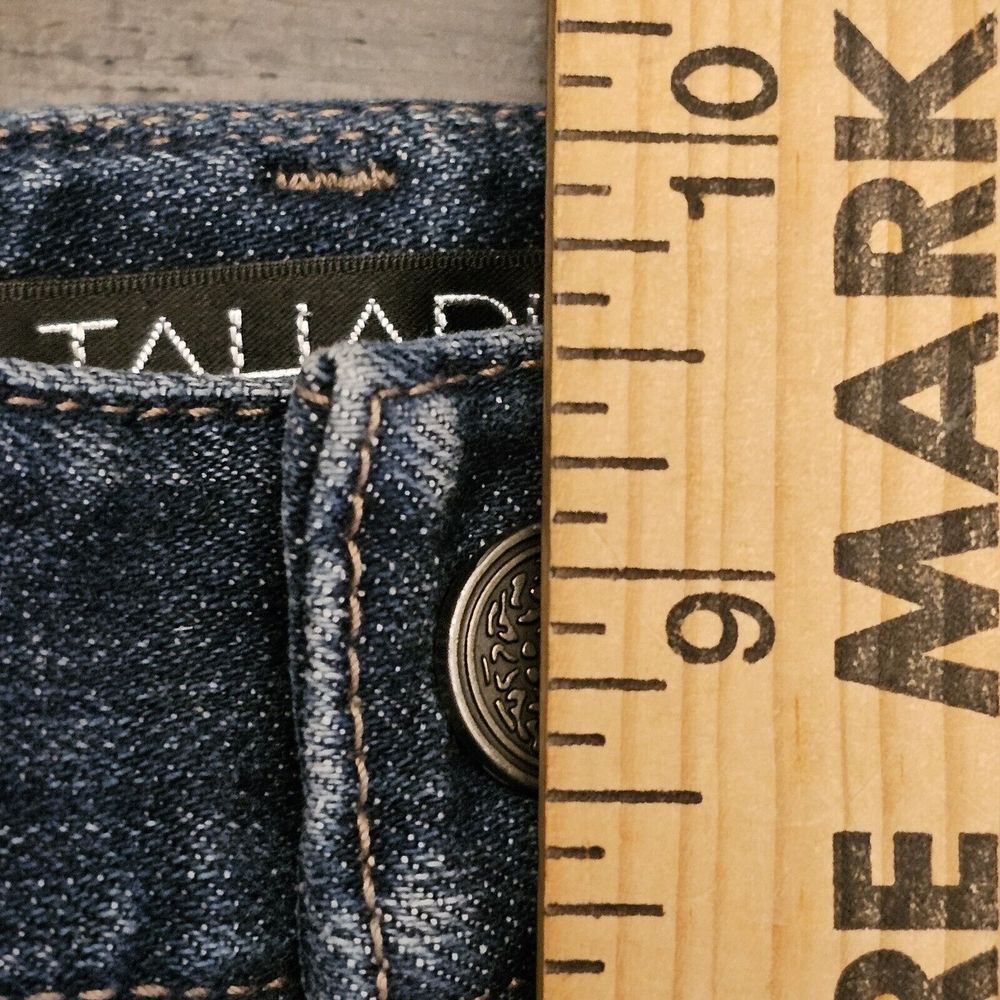 Tahari VTG Mid Rise Boot Cut Jeans Stretch Dark Blue Denim (See Desc. For Size) - Picture 11 of 12